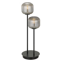 Thumbnail for Bobo 2 Light Table Lamp in Black with Smoked Glass