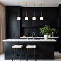 Bobo Black/Smoke or Antique Gold/Opal  4 Light Bar Pendant