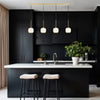Bobo Black/Smoke or Antique Gold/Opal  4 Light Bar Pendant