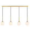 Bobo Black/Smoke or Antique Gold/Opal  4 Light Bar Pendant
