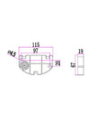 BOCINA: Exterior LED Semicircle Surface Mounted Wall Lights IP65