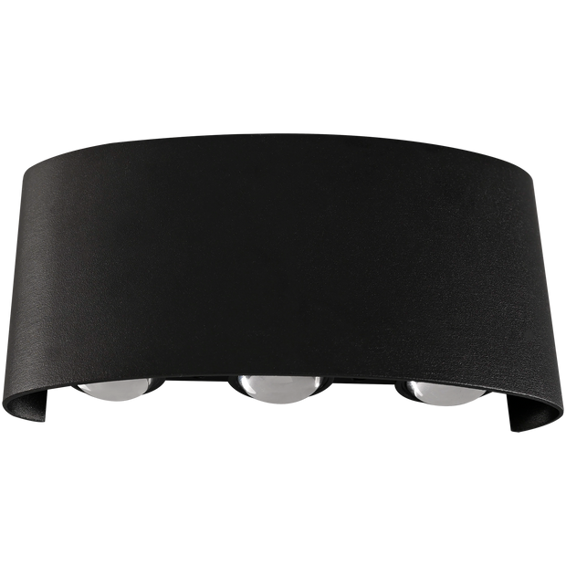 Bold Multi-beam Exterior Wall Light LED 6W TRI Colour Non-dimmable Black IP65