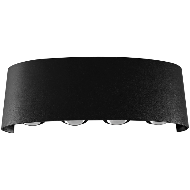 Bold Multi-beam Exterior Wall Light LED 8W TRI Colour Non-dimmable Black IP65