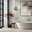 Bondi 20 Black & Smoke Glass 20cm Pendant