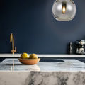 Bondi 30 Black & Smoke Glass 30cm Pendant