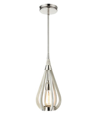 Thumbnail for BONITO: Rustic Small Taupe / Winter Moss Wood Tear Drop Pendant Light