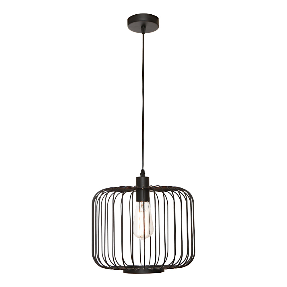 Bonn 1 Light Pendant Black