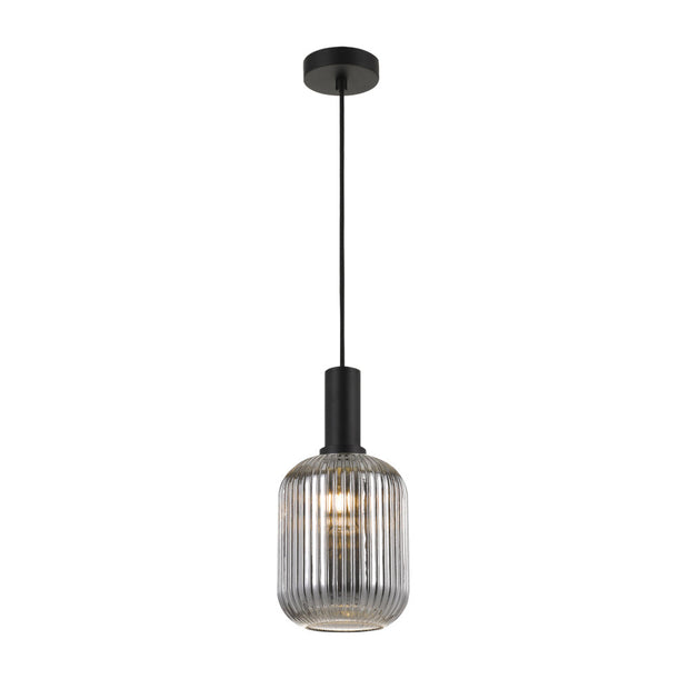 Bonura 14 Nickel/Clear or Black/Smoke Glass Pendant
