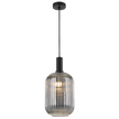 Bonura 20 Nickel/Clear or Black/Smoke Glass Pendant