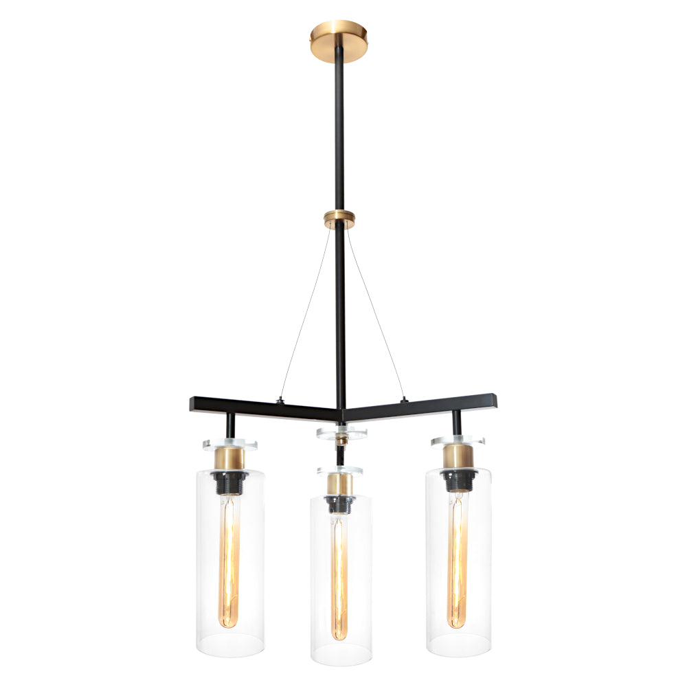 Bourne 3 Light Pendant Black