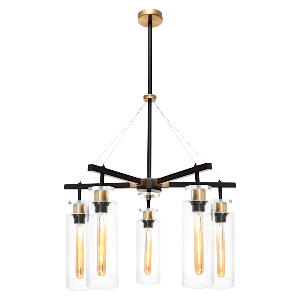Bourne 5 Light Pendant Black