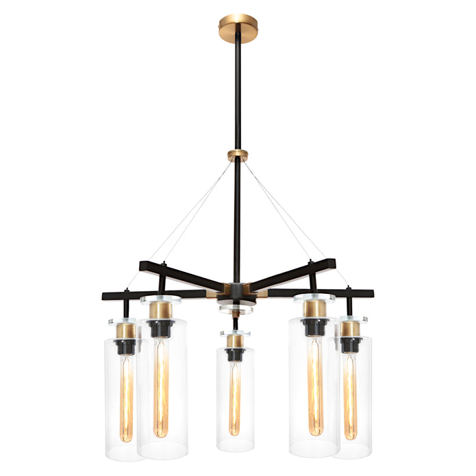 Bourne 5 Light Pendant Black