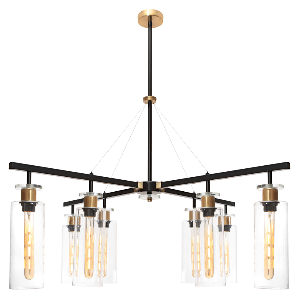 Bourne 8 Light Pendant Black
