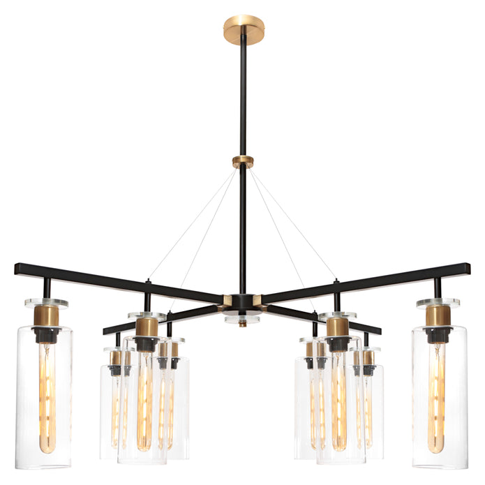 Bourne 8 Light Pendant Black