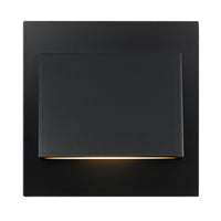 Thumbnail for Brea 3 Watt Warm White LED Square Stair Light in Black