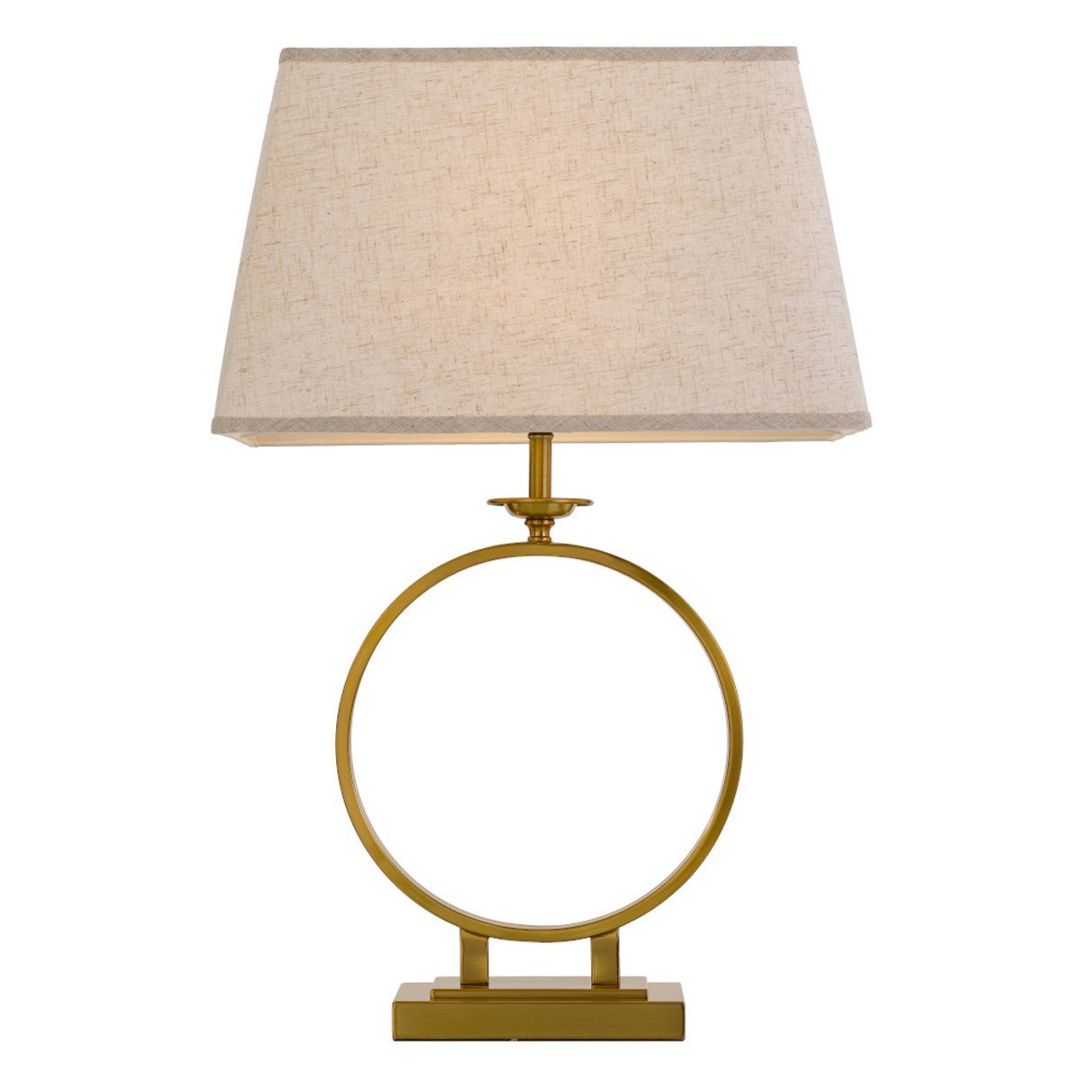 Brena Table Lamp in Antique Gold with Cream Shade