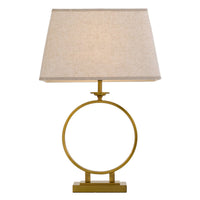 Thumbnail for Brena Table Lamp in Antique Gold with Cream Shade