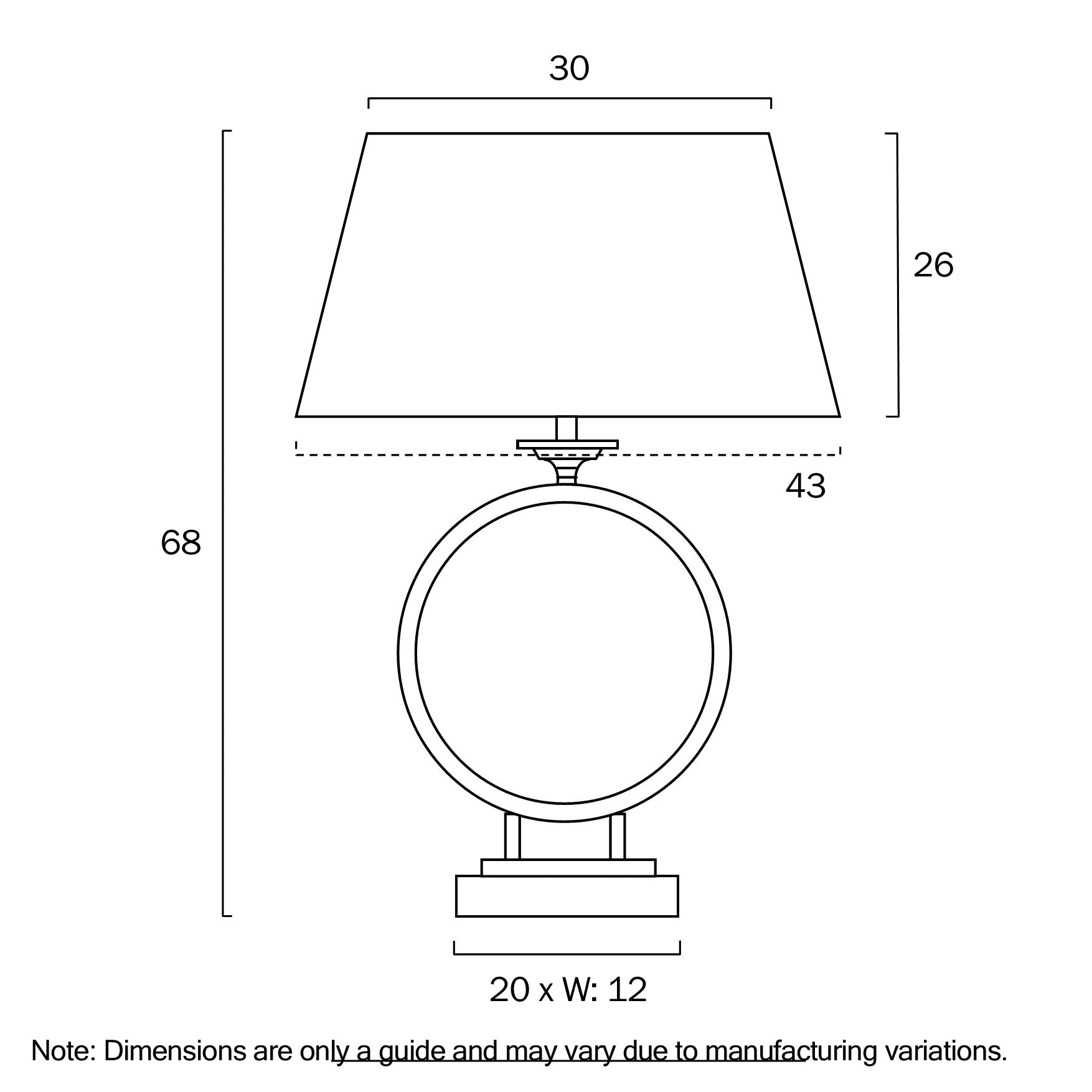 Brena Antique Gold Table Lamp with Cream Fabric Shade