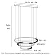 Brera Black & Crystal 80W 3CCT 3 Tier LED Pendant