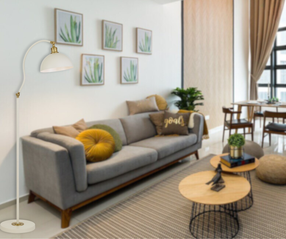 Brevik Orange, Black, Beige or Green Floor Lamp