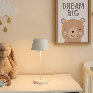 Briana White, Brown or Green 3W 3CCT Rechargeable Table Lamp