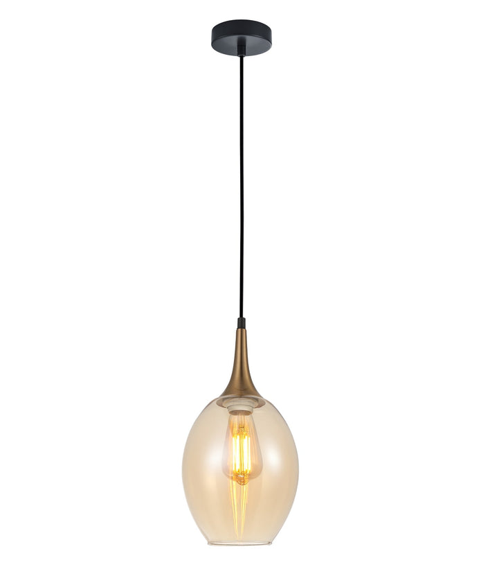 BROTE: Retro Interior Bronze Wine Glass Shape Pendant Lights