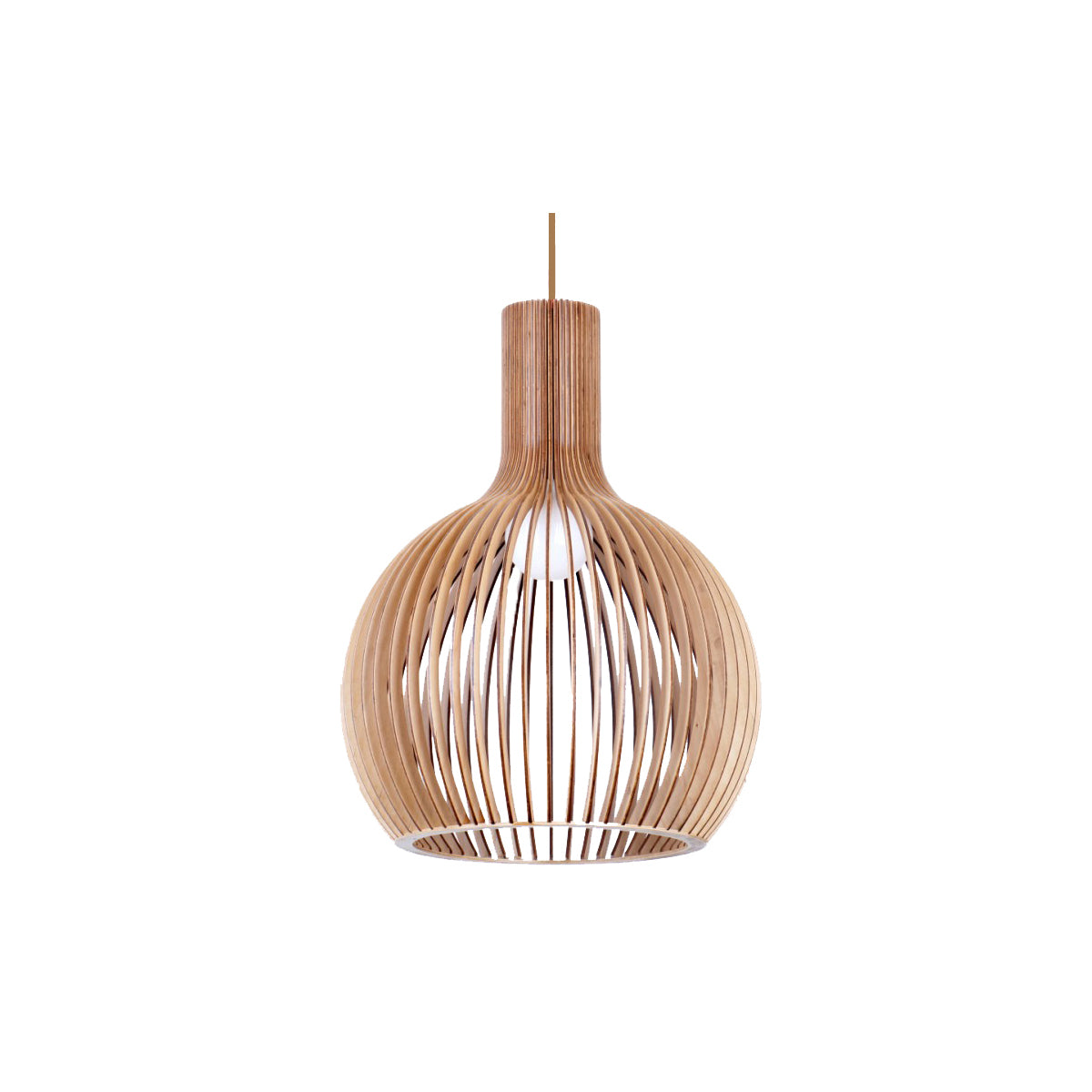 Bell 580mm Wooden Pendant Light
