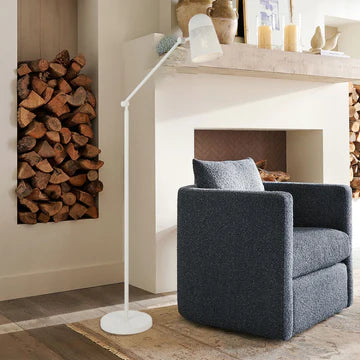 Cadena White or Black Adjustable Floor Lamp