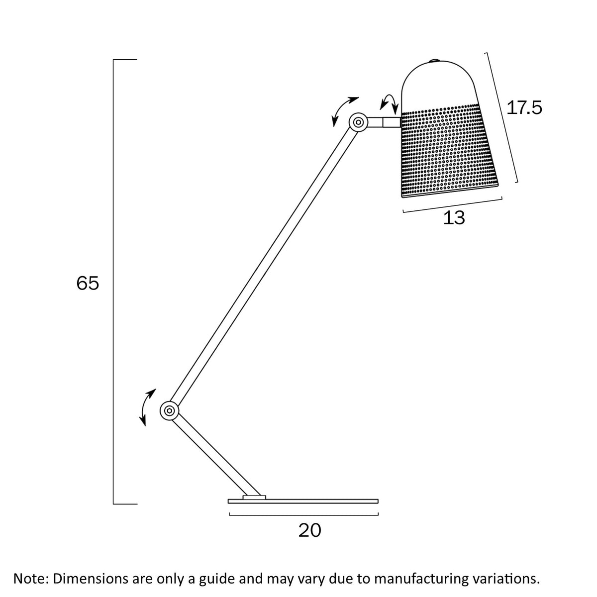 Cadena White or Black Adjustable Table  Lamp