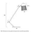 Cadena White or Black Adjustable Table  Lamp