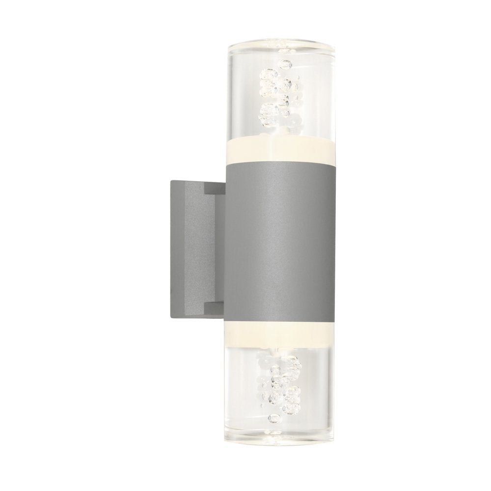 Cougar Silver Calgary Exterior Up down Wall Light IP54