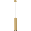 Canary Brass with Clear Cord 300mm GU10 Ribbed Pendant