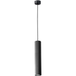 Canary Black with Black Cord 500mm GU10 Ribbed Pendant