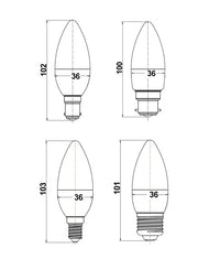 Thumbnail for Candle LED Globes Frosted Diffuser (3W)