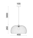 CANASTA: Bohemian Interior Large Natural Bamboo Finish Pendant Light