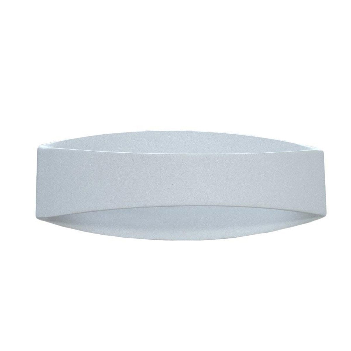 Cannes 6 Watt LED Internal Curved Shaped Up and Down Wall Light in Matt White