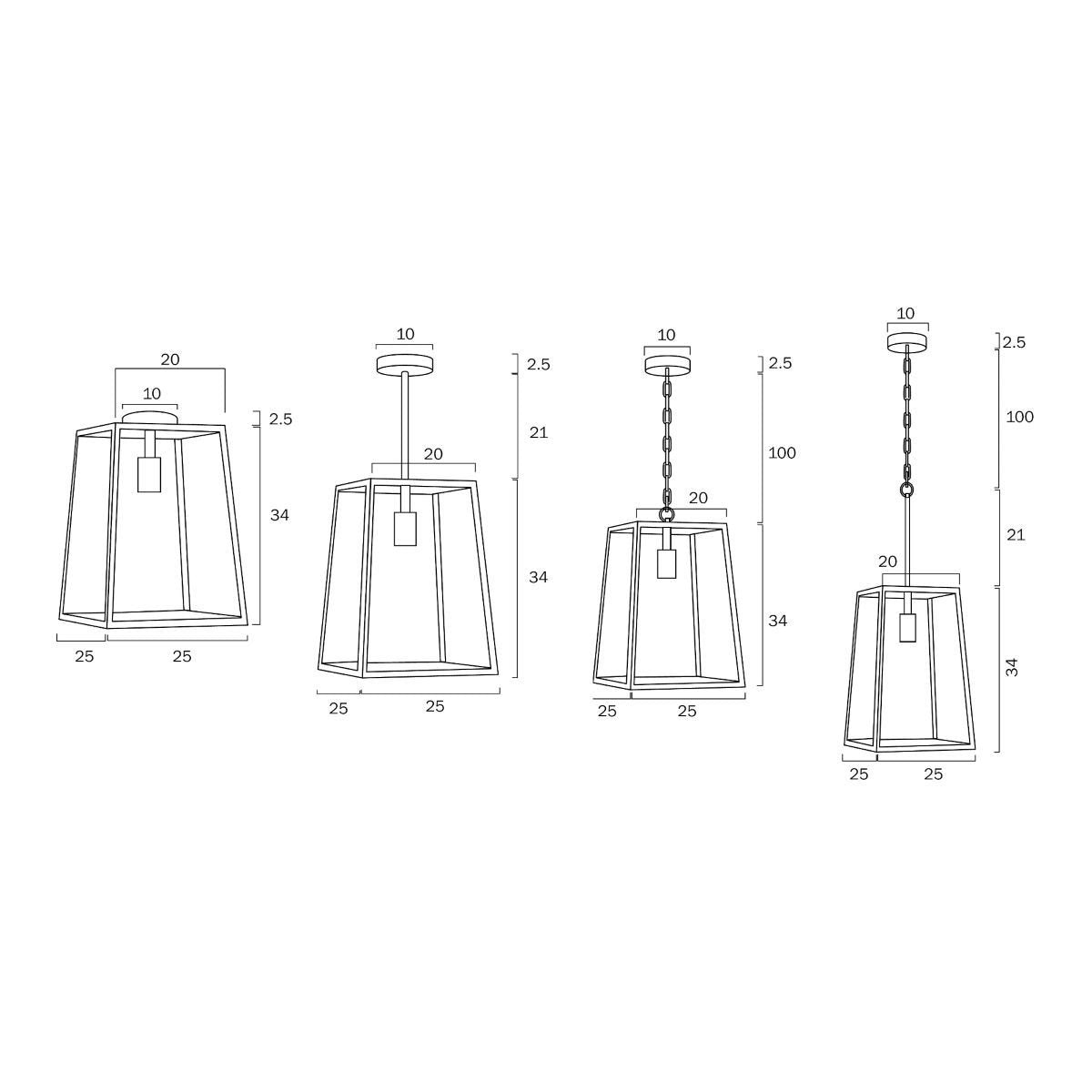 CANTENA PE25 Dimensions