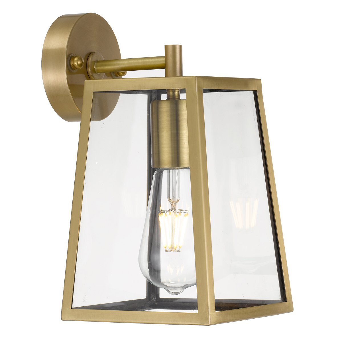 Cantena 150mm IP43 Antique Brass Exterior Wall Light