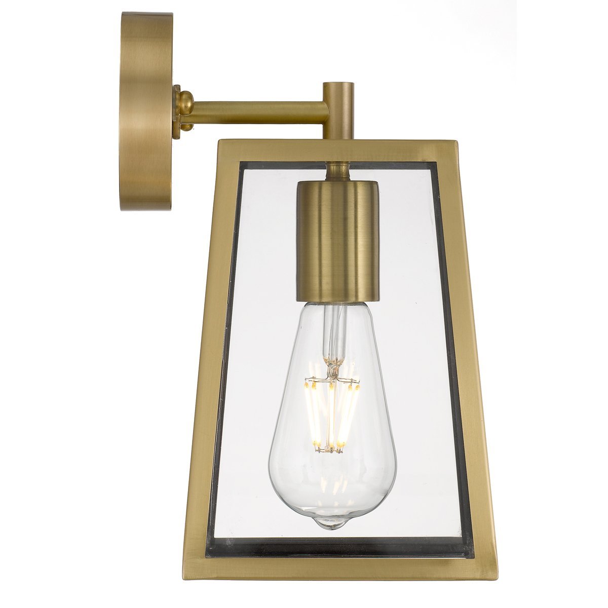 Cantena 150mm IP43 Antique Brass Exterior Wall Light