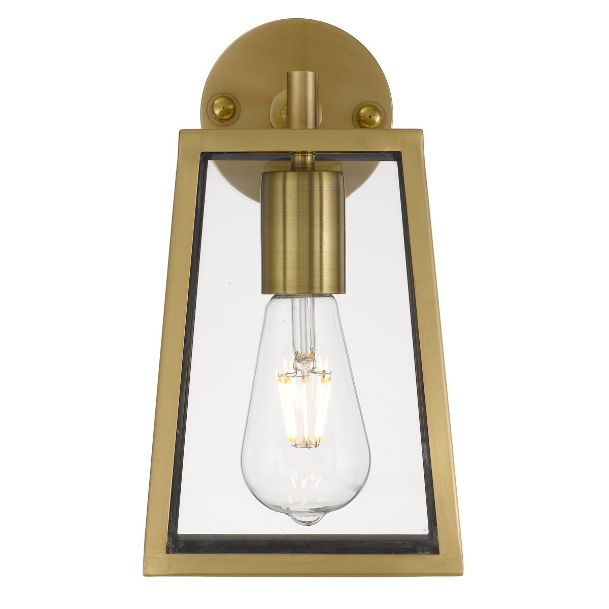 Cantena 150mm IP43 Antique Brass Exterior Wall Light