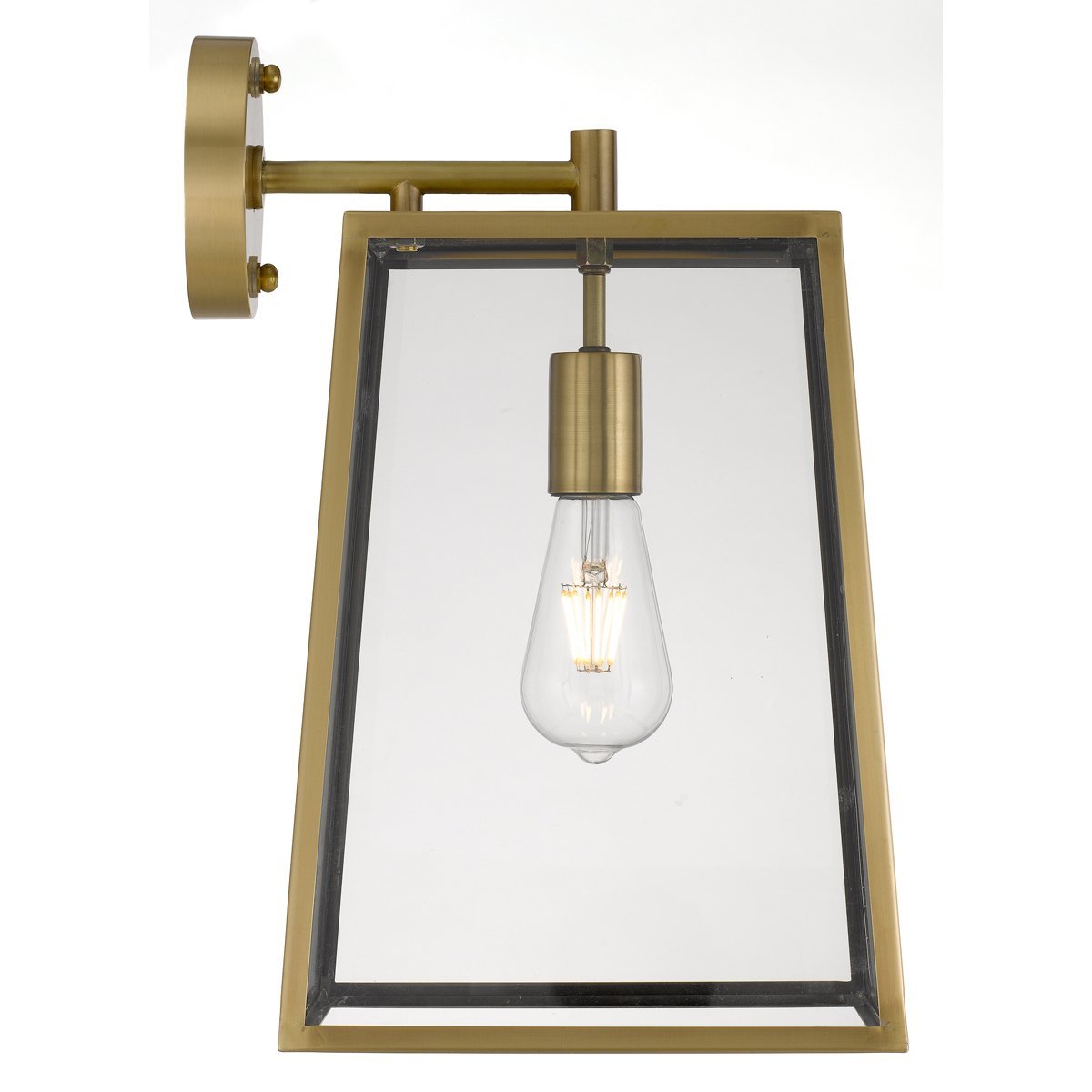 Cantena 250mm IP43 Antique Brass Exterior Wall Light