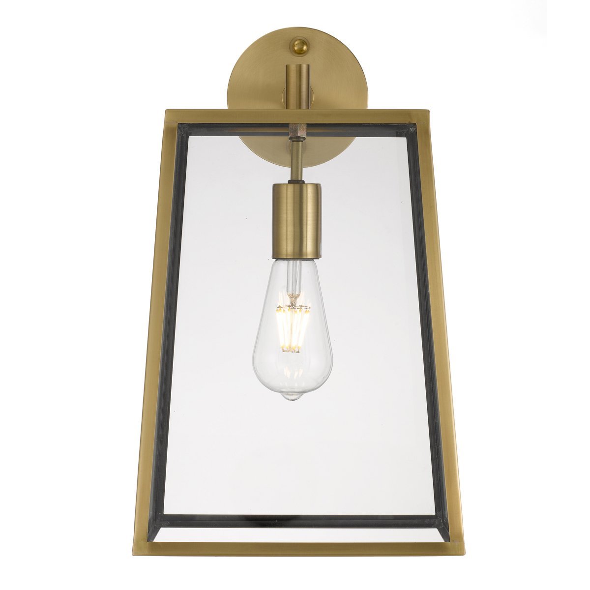 Cantena 250mm IP43 Antique Brass Exterior Wall Light