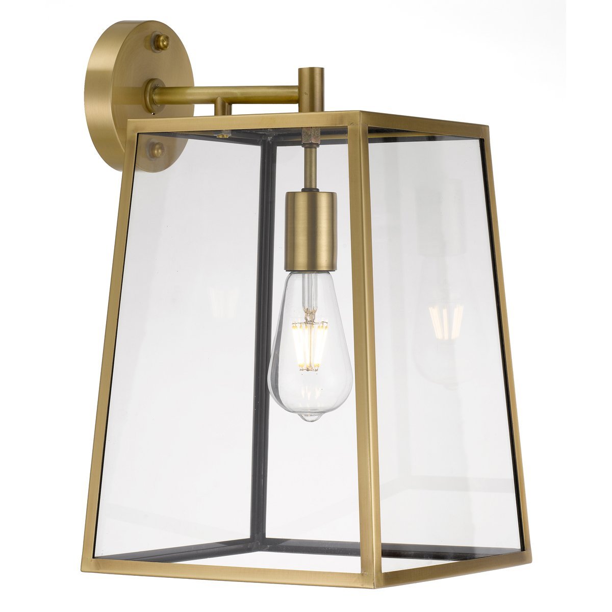 Cantena 250mm IP43 Antique Brass Exterior Wall Light