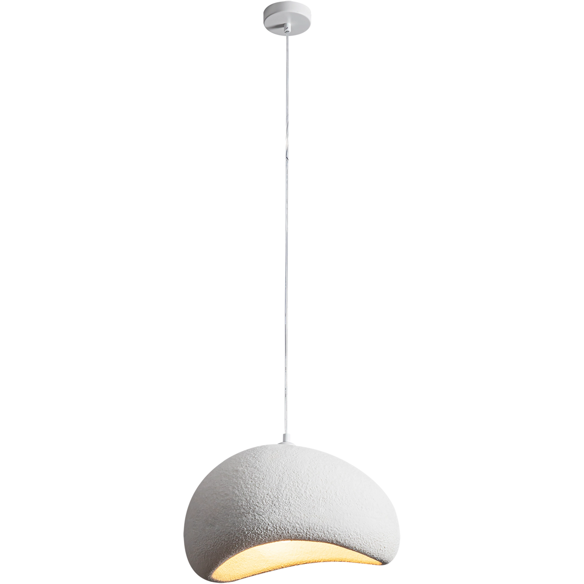 Cardinal White 400mm Polymer Resin Pendant | Lighting Empire