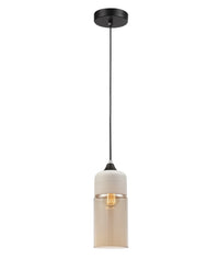 Thumbnail for CASA: Retro White With Amber Oblong Pendant Light