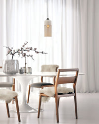 Thumbnail for CASA: Retro White With Amber Oblong Pendant Light