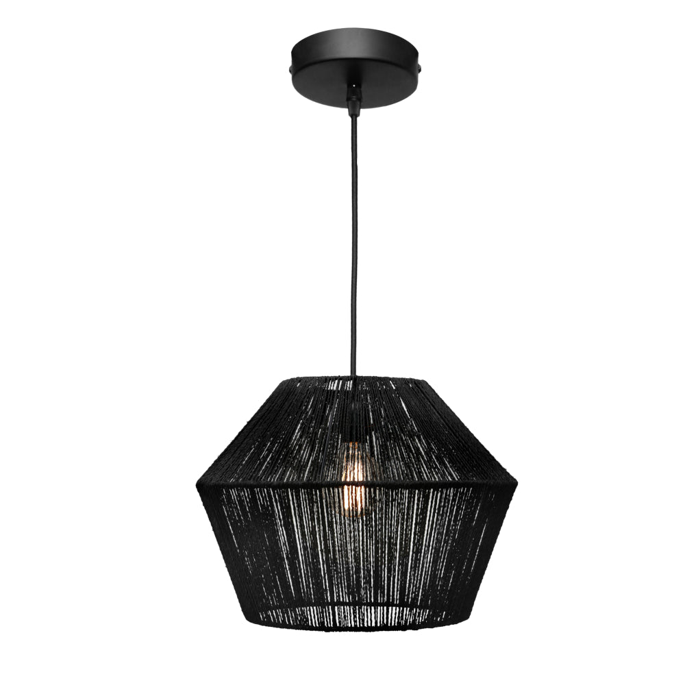 Cassie 1 Light Small Pendant Black