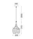 CELESTE: Bohemian Rustic Embossed Bell Shape Pendant Light