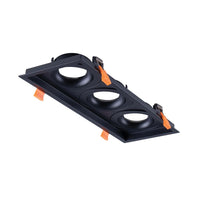 Thumbnail for cell frame s3 3 light slotter cell downlight series black white