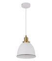 CEREMA: Interior White with Antique Brass & Black Highlight Ellipse Pendant Light